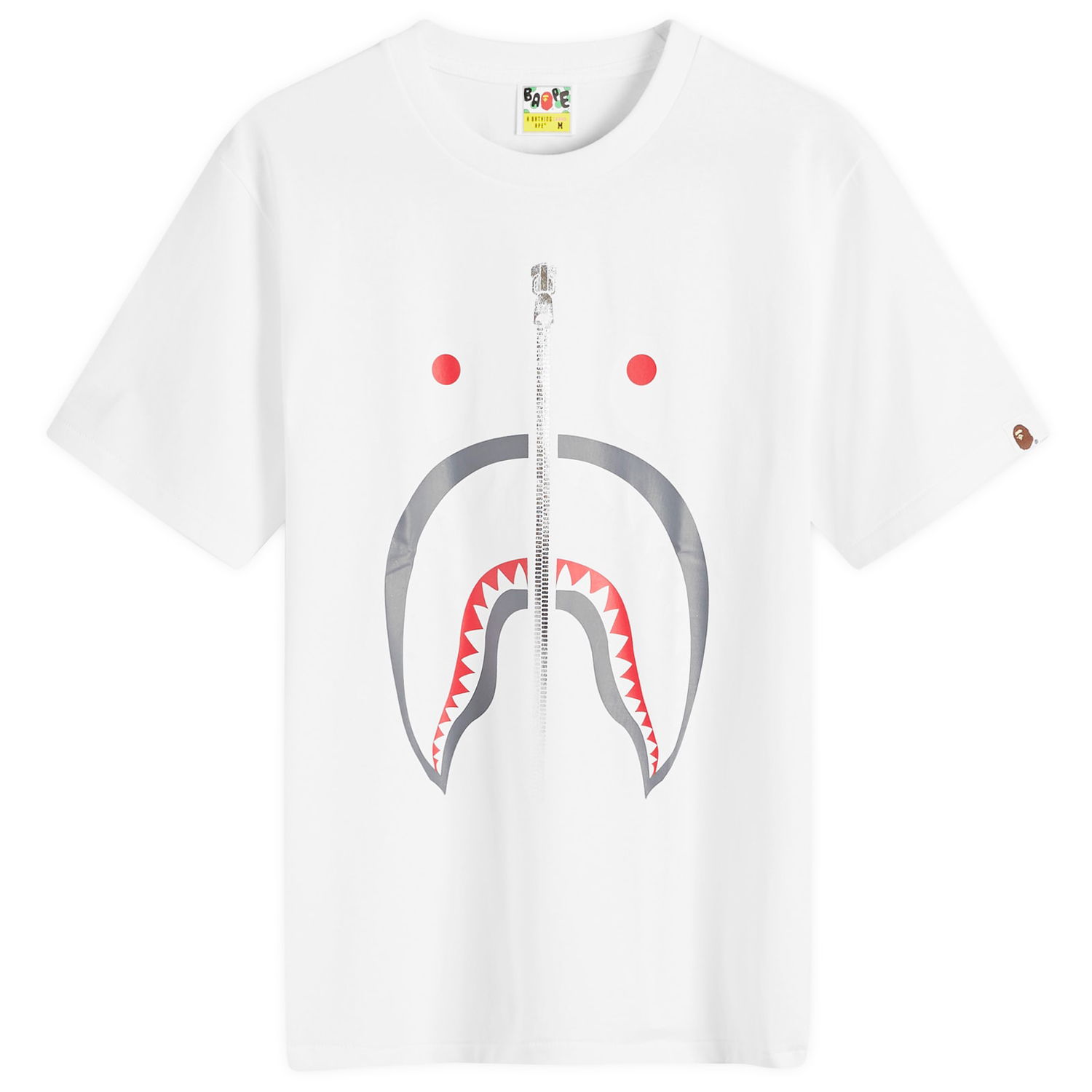 T-shirt BAPE A Bathing Ape Women's Shark T-Shirt in White, Size Medium | END. Clothing Hvid | 001TEK302003L-WHT, 0