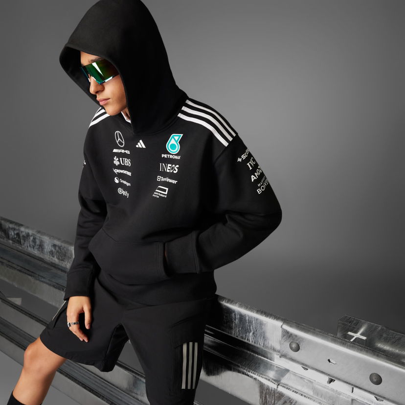 Sweatshirt adidas Performance Mercedes - AMG Petronas Formula One Team Hoodie Sort | JW5385