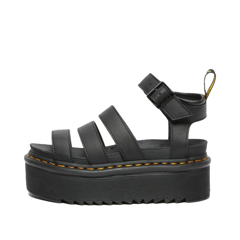 Sneakers og sko Dr. Martens Blaire Quad Hydro Leather Platform Sandals W Sort | DM27296001