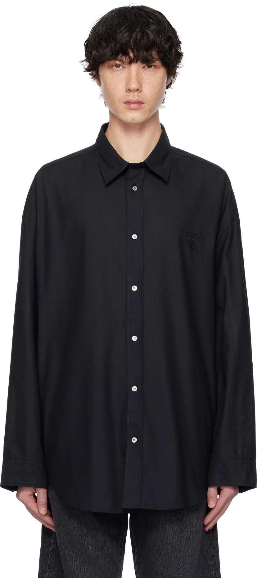 Skjorte Acne Studios Acne Studios Button-Up Shirt Sort | BB0599-