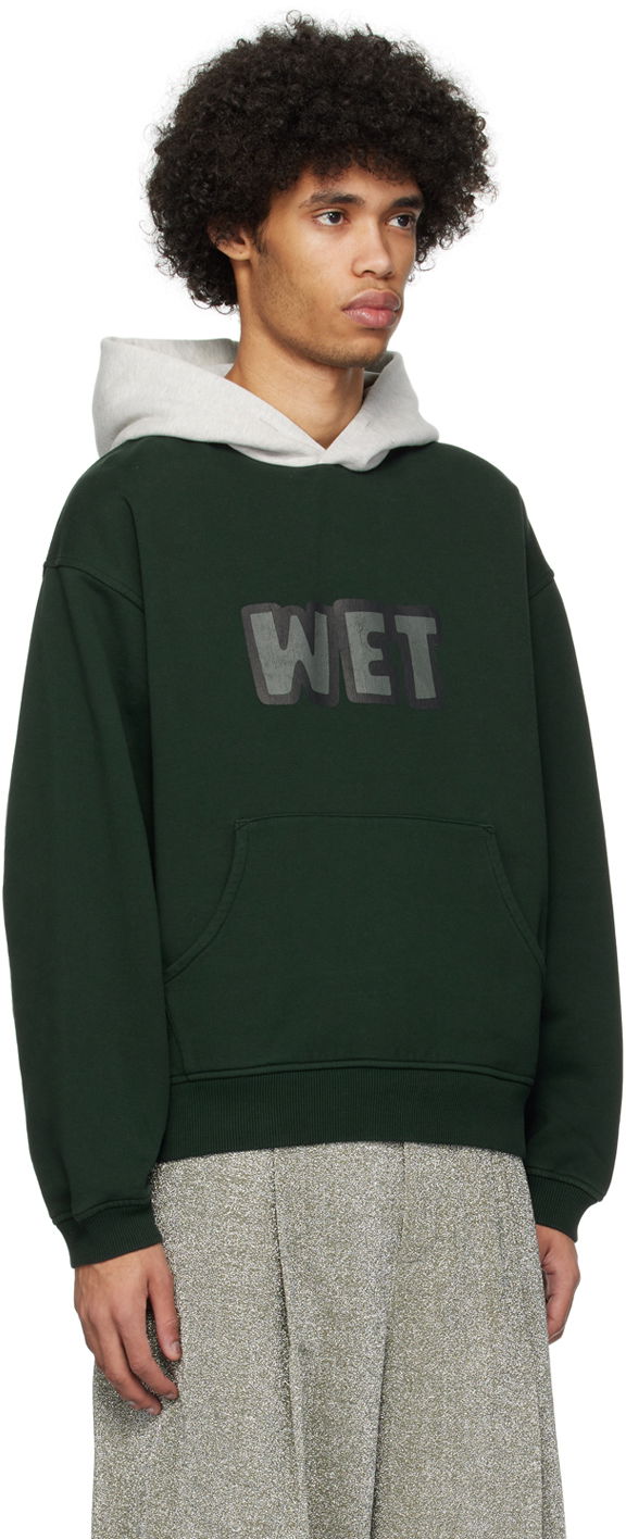 Sweatshirt ERL ERL 'Wet' Print Hoodie Grøn | ERL08T033, 1