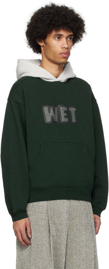 Sweatshirt ERL ERL 'Wet' Print Hoodie Grøn | ERL08T033, 1