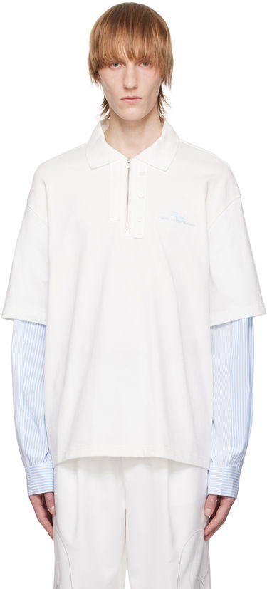 Polo skjorte Feng Chen Wang Feng Chen Wang Layered Polo Hvid | FMS15PL01, 0