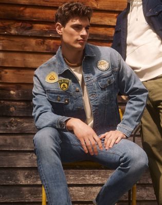 Jakke Lee Relaxed Fit Denim Jacket With Patches Blå | 112350102, 1