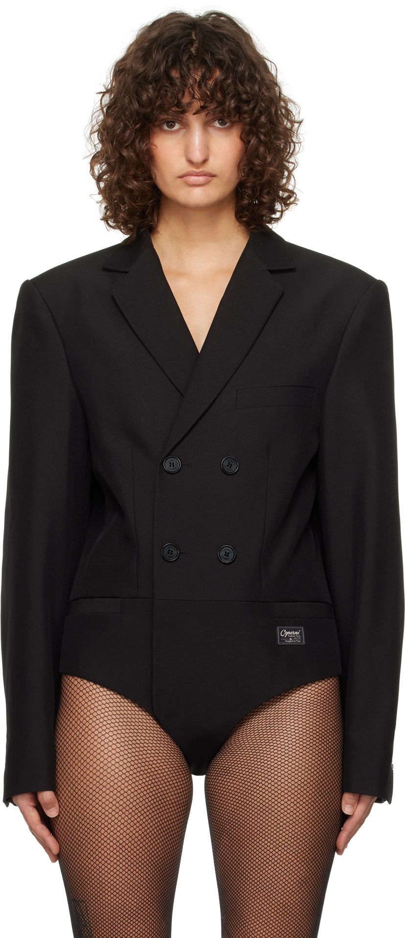 Krop Coperni Coperni Tailored Bodysuit Sort | COPV63F3004