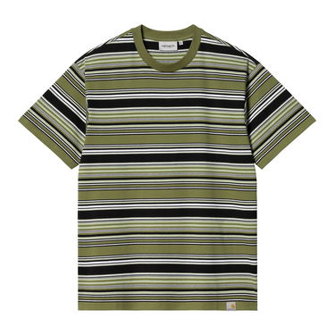 T-shirt Carhartt WIP S/S Lafferty T-Shirt "Lafferty Stripe/Kiwi" Grøn | I031603_1IN_XX, 0