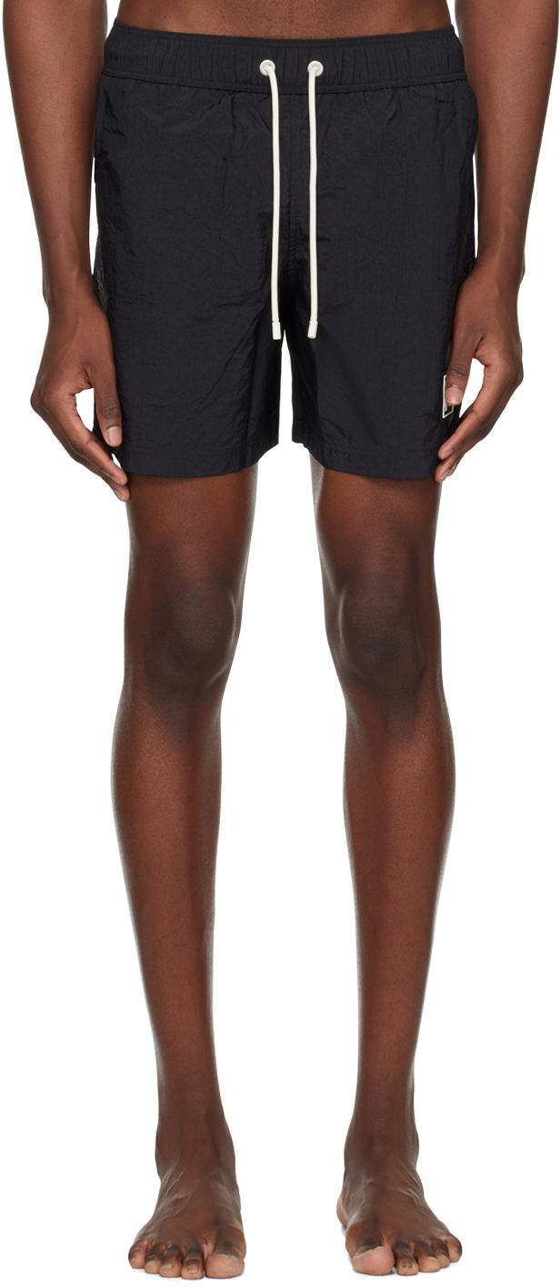 Badetøj Palm Angels Monogram Swim Shorts Sort | PMFD002R24FAB0011001