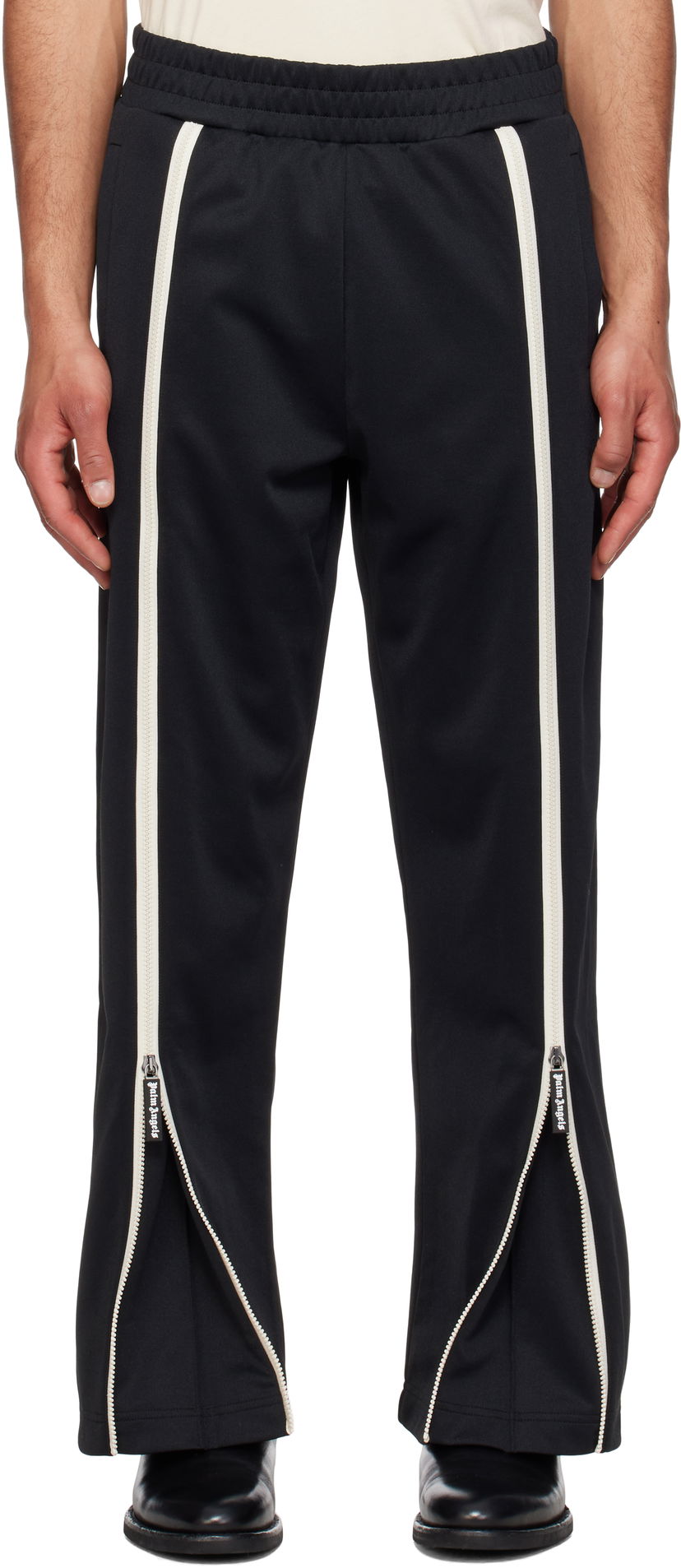 Joggingbukser Palm Angels Palm Angels Zip Track Pants Sort | PMCJ043S25FAB0011010