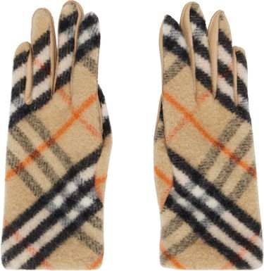 Handsker Burberry Wool Gloves With Check Pattern Beige | 8097265, 0