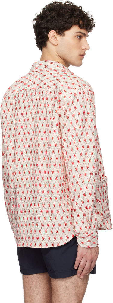 Skjorte Orlebar Brown Orlebar Brown Barkley Embroidered Resort Shirt Beige | 280047, 2