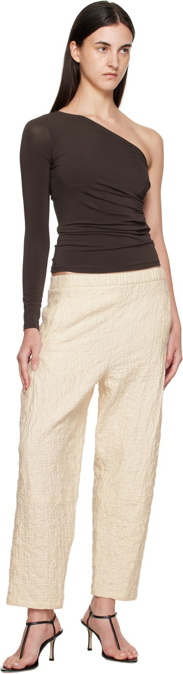 Bukser Max Mara Max Mara Alamo Textured Ankle Trousers Beige | 2521786058600, 3