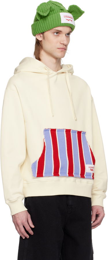 Sweatshirt Charles Jeffrey Loverboy Charles Jeffrey LOVERBOY Knit Patch Rabbit Ears Hoodie Hvid | 54100901, 1