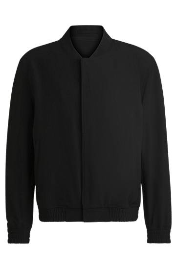 Bomberjakke BOSS Performance-Stretch Twill Bomber Jacket Sort | 50531284