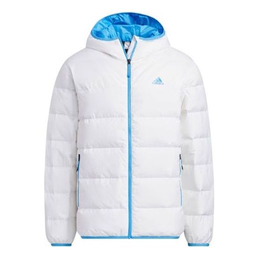 Puffer jakke adidas Originals Adidas Hooded Puffer Jacket Hvid | HZ2595