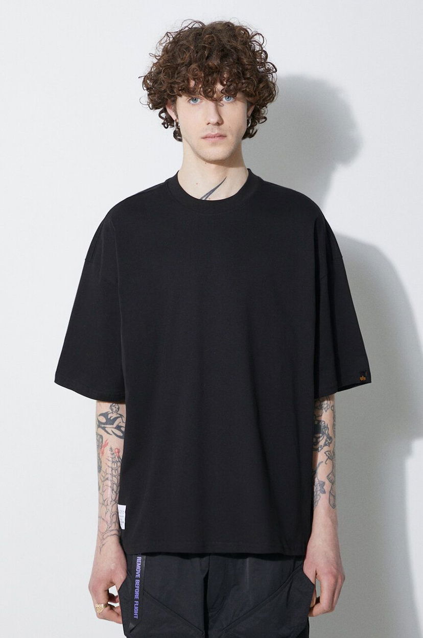 T-shirt Alpha Industries Logo BP T-Shirt Sort | 146507