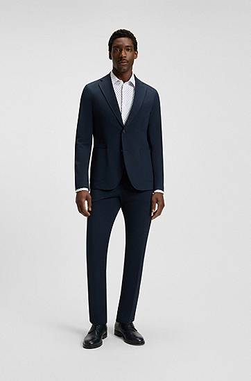 Skjorte BOSS Men's Slim Fit Performance-Stretch Shirt Hvid | 50545310, 1