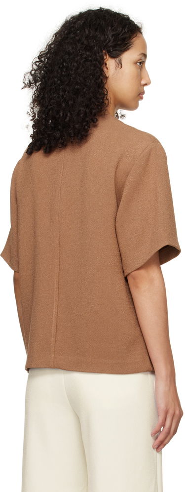 T-shirt Anine Bing Maddie Relaxed-Fit Wool-Blend T-Shirt Brun | A-07-9806-200, 2