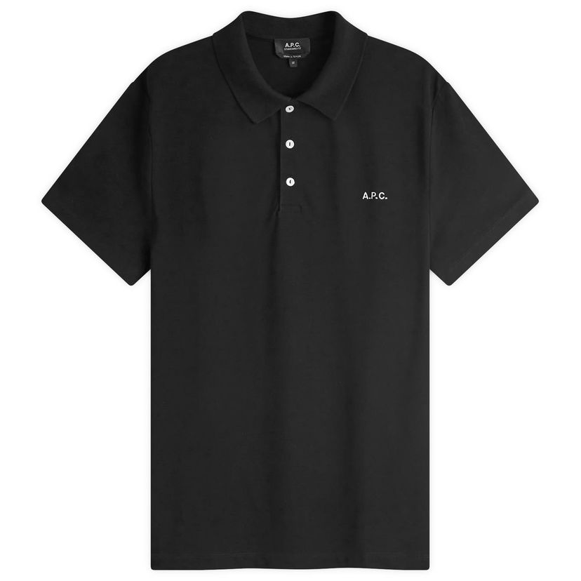 Polo skjorte A.P.C. Logo Polo Shirt Sort | COGWZ-H26342-LZZ