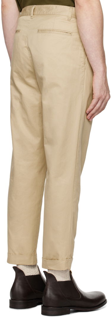 Bukser BEAMS Beams Plus 1 Pleat Trousers Beige | 3823-0111-874, 2