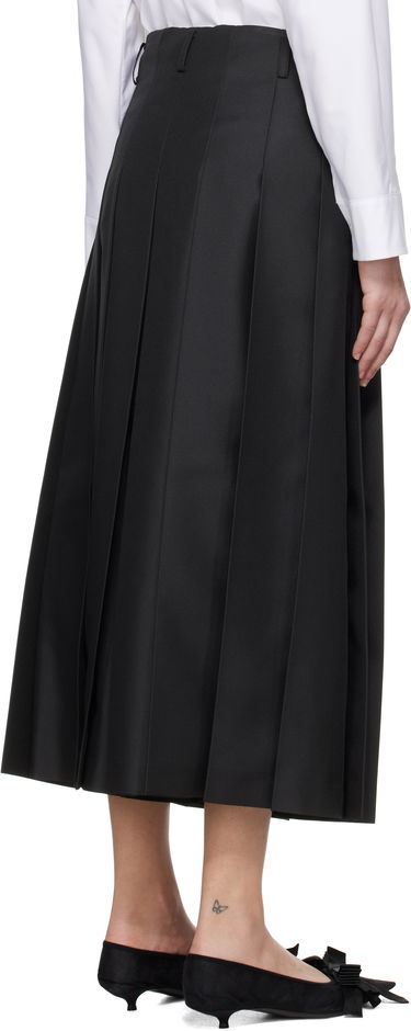 Bukser Comme des Garçons Comme des Garçons Gabardine Pleated Cropped Trousers Sort | GO-P009-S25, 2