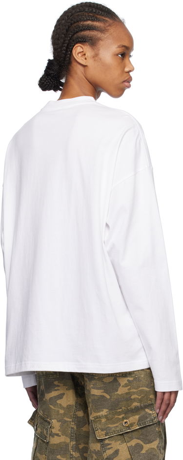 T-shirt We11done We11done Sparkle Logo Long Sleeve T-Shirt Hvid | WD-TT0-25-742-U-WH, 2