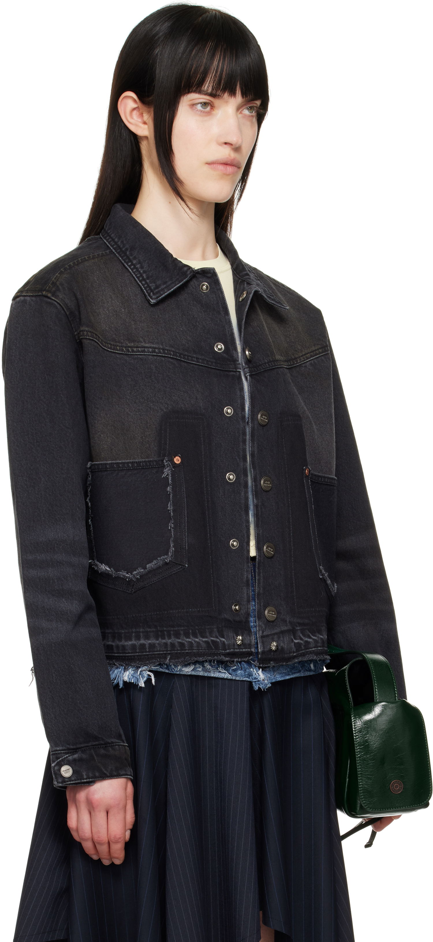 Jakke Andersson Bell Andersson Bell Rodeo Motorcycle Denim Jacket Sort | awa675m, 1