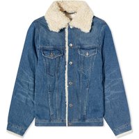 Jakke AMI Denim Trucker Lined Jacket Mørkeblå | UJK239-DE0016-480, 1