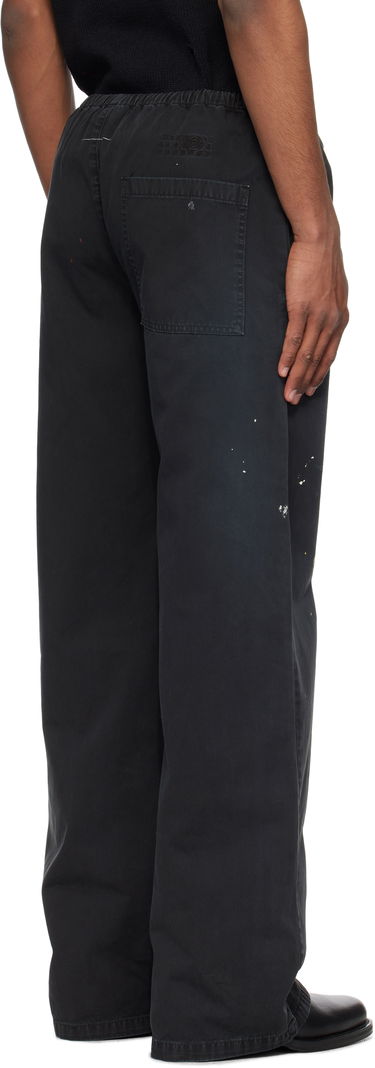 Joggingbukser Maison Margiela MM6 Maison Margiela Cotton Paint Splatter Trousers Sort | SH2KA0030 M35435, 2