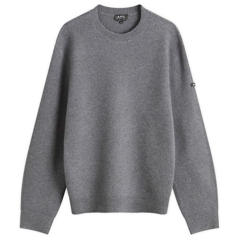 Sweater A.P.C. A.P.C. Thomas Waffle Knit Jumper Grå | WVBCZ-H23434-PLC