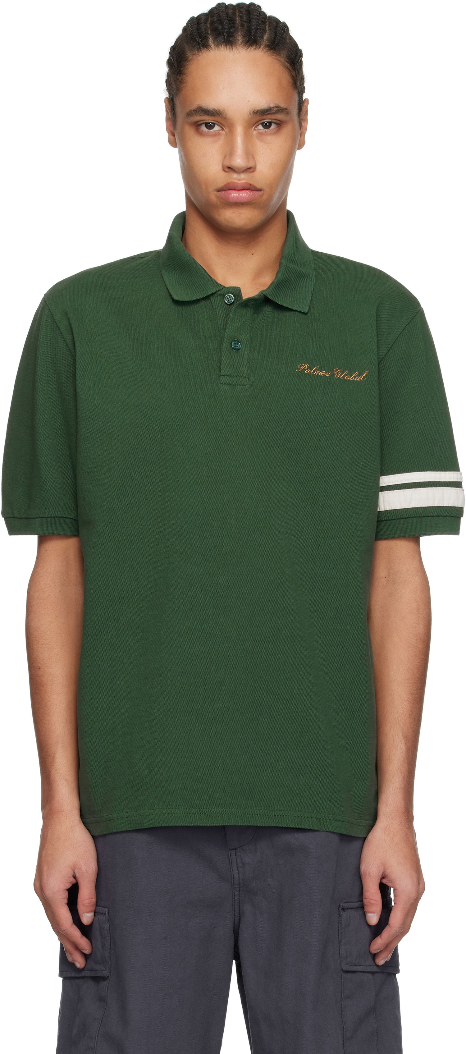 Polo skjorte Palmes Palmes 'Global' Pique Polo Grøn | P10-0045-777, 0