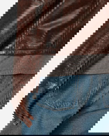 Jakke Acne Studios Leather Jacket Brown Brun | B70138- 700, 5