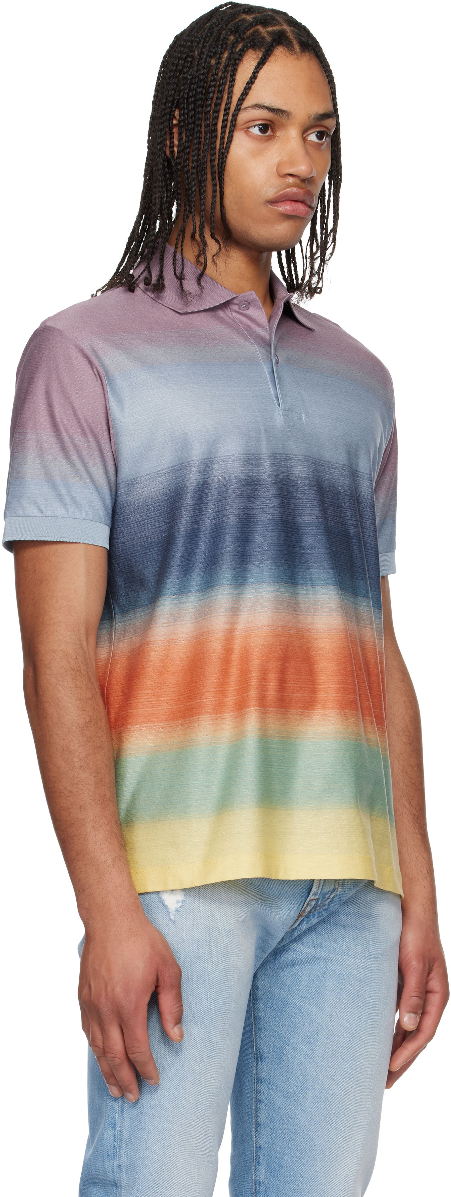 Polo skjorte Paul Smith Paul Smith Smith Stripe Cotton Polo Flerfarvet | M1R-958P-P02662, 1