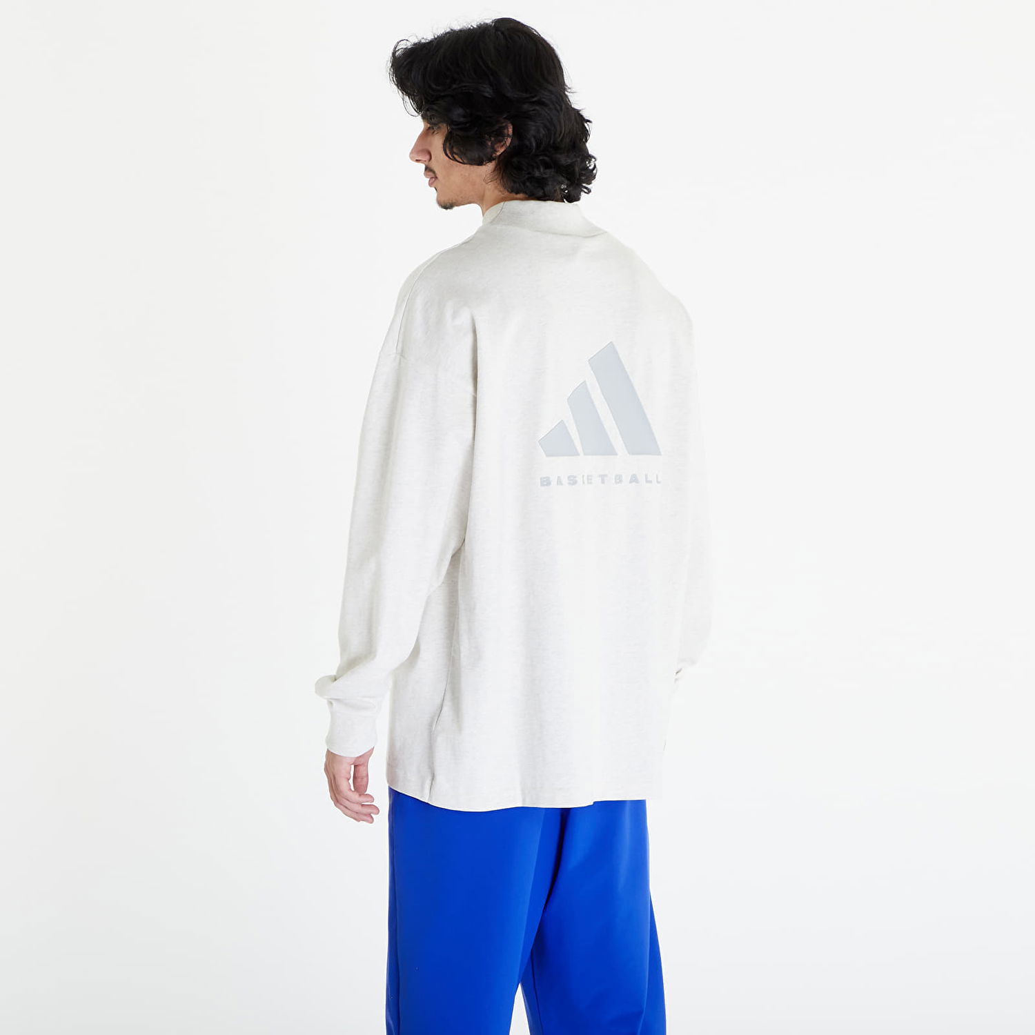 T-shirt adidas Originals Basketball Long Sleeve Tee UNISEX Hvid | IX1971, 1