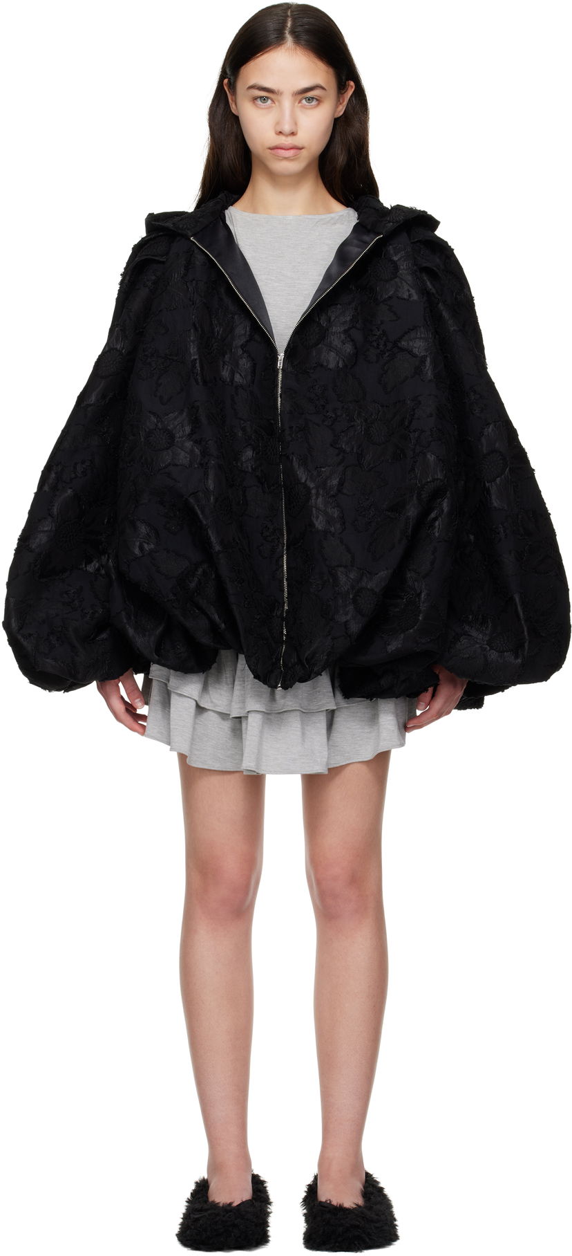 Jakke Collina Strada Collina Strada Pillow Hooded Jacket Sort | XX5011