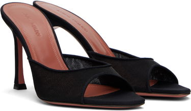 Tilbehør Amina Muaddi Amina Muaddi Alexa Mesh Slipper 95 Heeled Sandals Sort | ALEXA MESH SLIPPER, 3