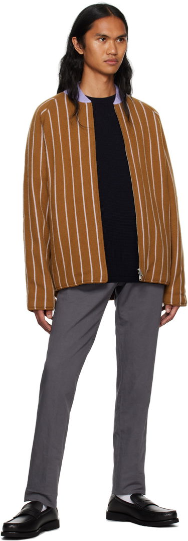 Bomberjakke ZEGNA The Elder Statesman x ZEGNA Striped Bomber Jacket Brun | TCK6GA6-BSL, 3