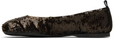 Tøj JW Anderson JW Anderson All-Over Sequin Ballerina Flats Brun | BL0034-FA0424, 2