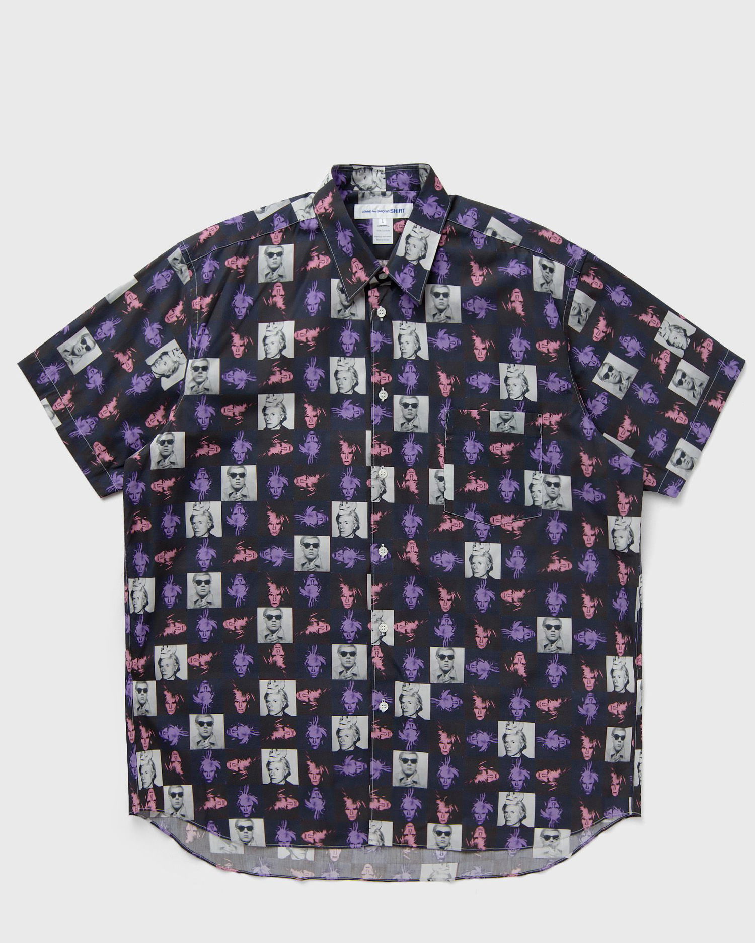 Skjorte Comme des Garçons Andy Warhol Print Woven Shirt Sort | FM-B002-S24-1, 0