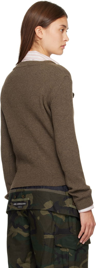 Sweater Andersson Bell Hand Stitched Basic Cardigan Brun | atb1400w, 2