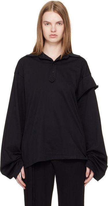 Polo skjorte Ottolinger Ottolinger Long Sleeve Polo Sort | 115-102915-02, 0