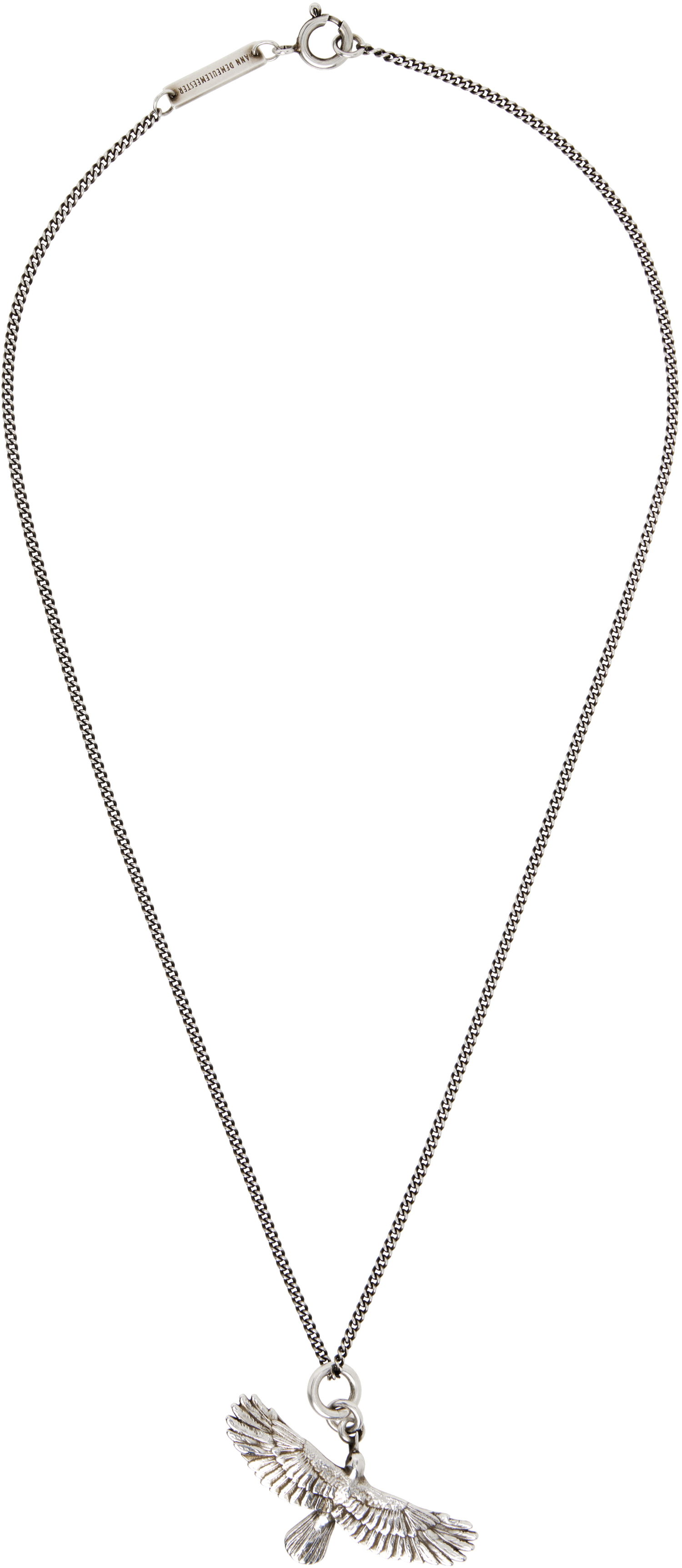 Halskæde Ann Demeulemeester Ann Demeulemeester Silver-Tone Bertin Crow Pendant Necklace Metalisk | B0012973-JW020-070, 0