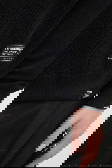 Sweatshirt Neighborhood Textured Reversible Crewneck Sweatshirt Sort | 252UWNH.CSM07, 3