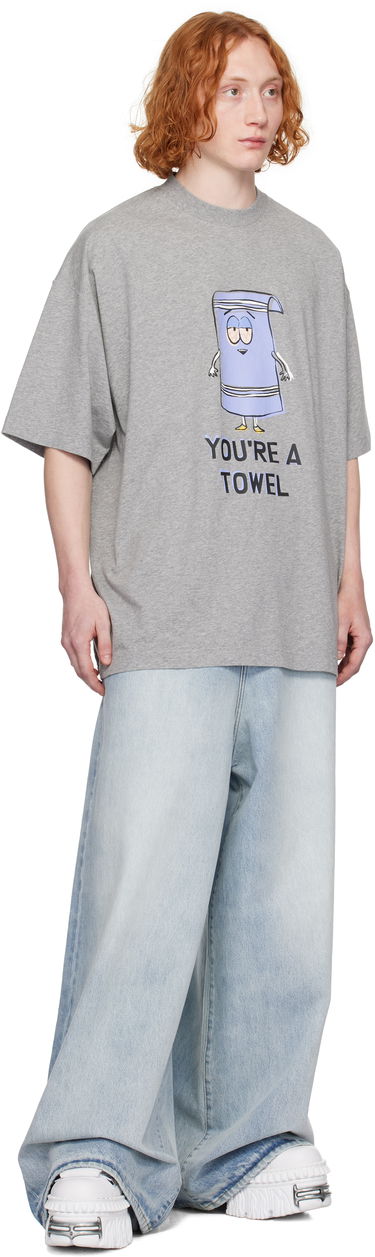 T-shirt VETEMENTS Vetements 'You're a Towel' Oversized T-Shirt Grå | UA66TR615G, 3