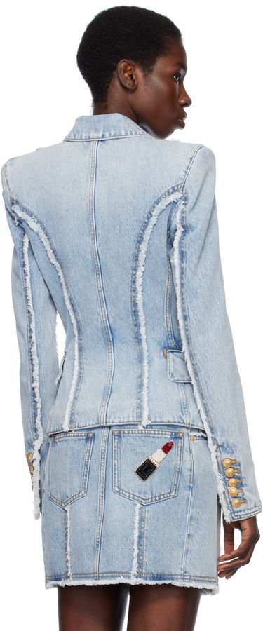 Jakke Balmain Balmain 6-Button Tailored Denim Blazer Blå | EF0SG220DF75, 2