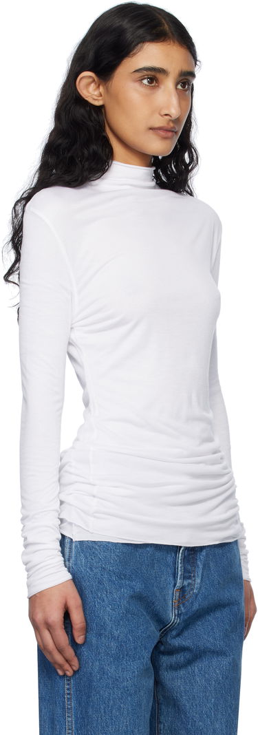 T-shirt Khaite KHAITE Rolina Mock Neck Top Hvid | 23674100, 1