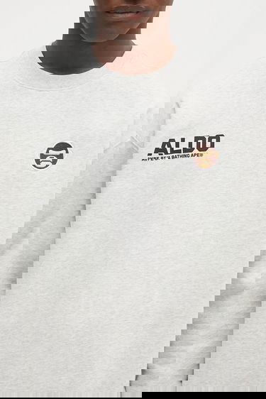 Sweatshirt AAPE by A Bathing Ape AAPE By A Bathing Ape Aaper Crew Neck Sweatshirt Grå | AAPSWMB377XAN, 3