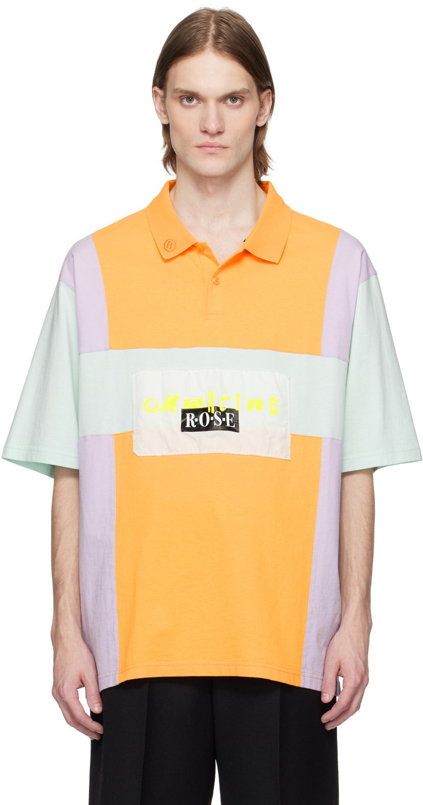 Polo skjorte Martine Rose Martine Rose Oversized Panelled Polo Orange | 643JE03800I