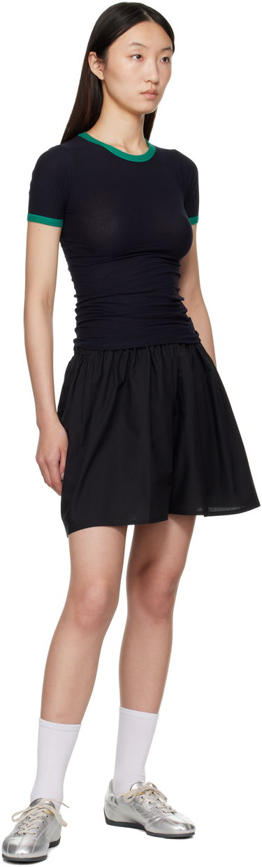 T-shirt Baserange Baserange Ribbed Ringer T-Shirt Sort | TTDTS-CR-AU25, 3