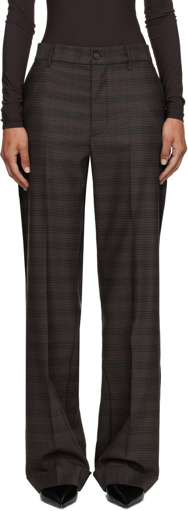 Bukser Maison Margiela MM6 Maison Margiela Checked Tailoring Trousers Brun | S52KA0536 M35475, 0