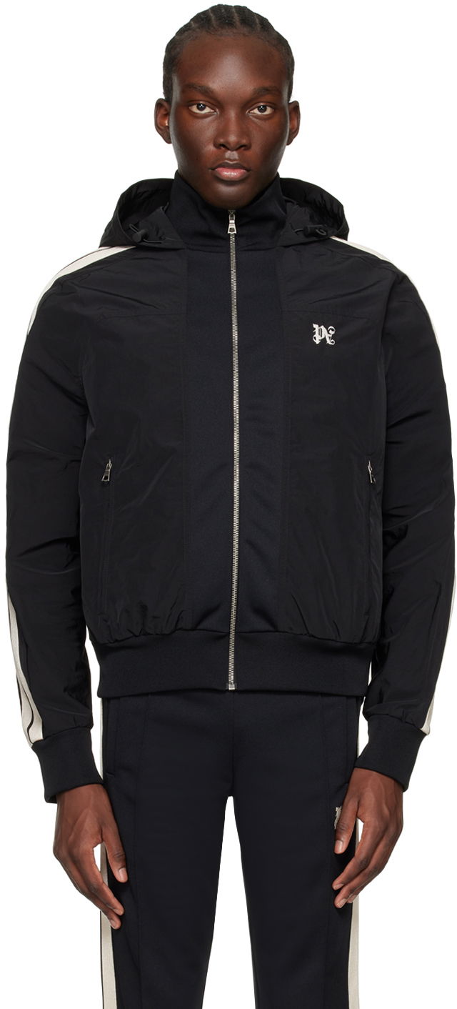 Jakke Palm Angels Monogram Jacket Sort | PMEA267R24FAB0011003